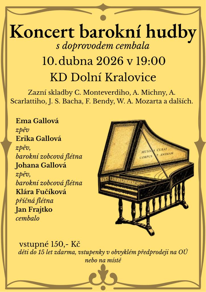 Koncert barokní hudby 