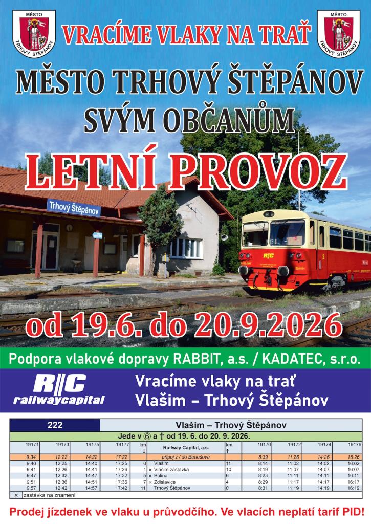 Vlak na&nbsp;trati_letní provoz