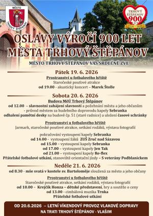 Oslavy výročí 900 let MĚSTA TRHOVÝ ŠTĚPÁNOV
